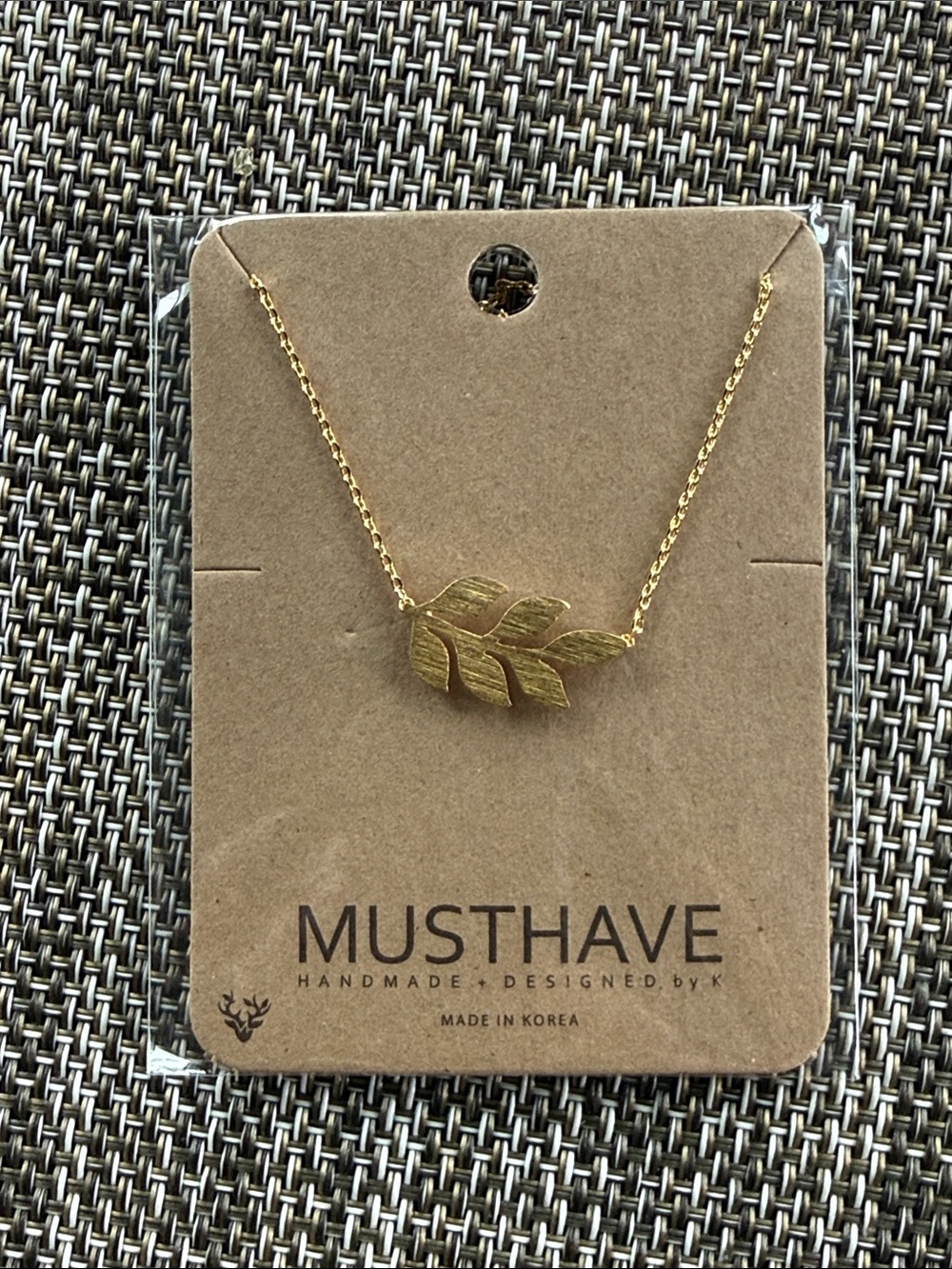 Breast Cancer Awareness Gold Leaf Necklace - NBCF